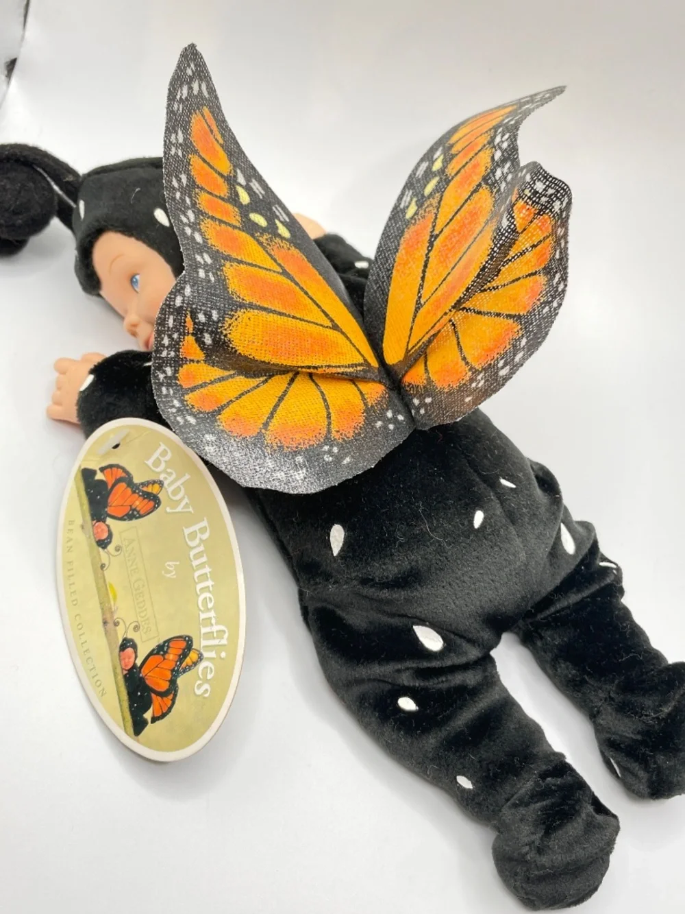 Anne Geddes 90's Baby Monarch Butterfly Bean Bag Plush Doll #525941